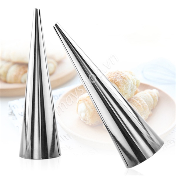 Khuôn ống làm bánh sừng bò, bánh mì/ Hình Nón (14*2,5cm)