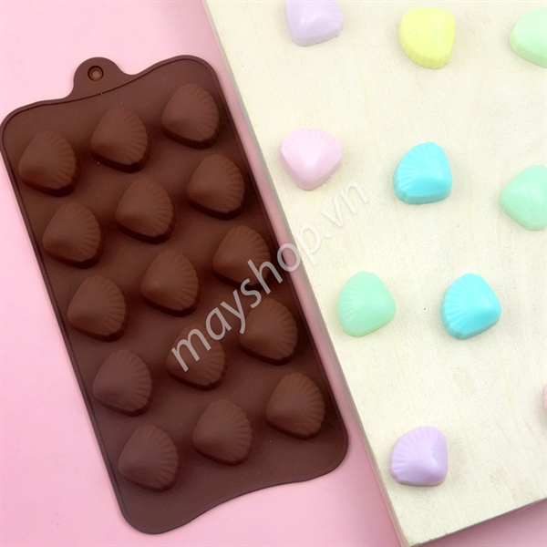 Khuôn silicone 15 vỏ sò