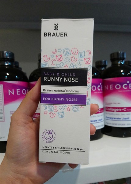 Thuốc chống sổ mũi dạng nước BRAUER BABY&CHILD RUNNY NOSE 100ML