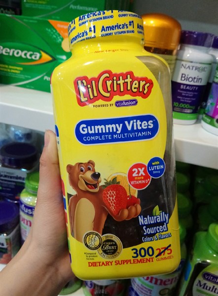 Kẹo dẻo bổ sung Vitamin L’il Critters Gummy Vites 300 viên