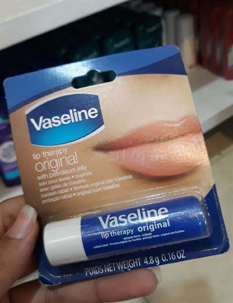 Son dưỡng môi vaseline thỏi xanh