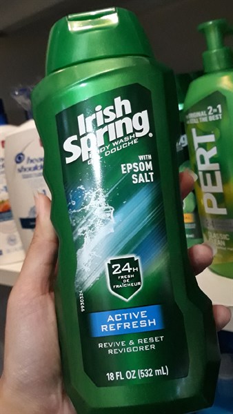 Tắm gội Irish Sring mùi active refesh 532ml