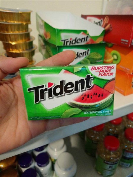 Kẹo singum không đường Trident vị dưa hấu – phong 14 miếng