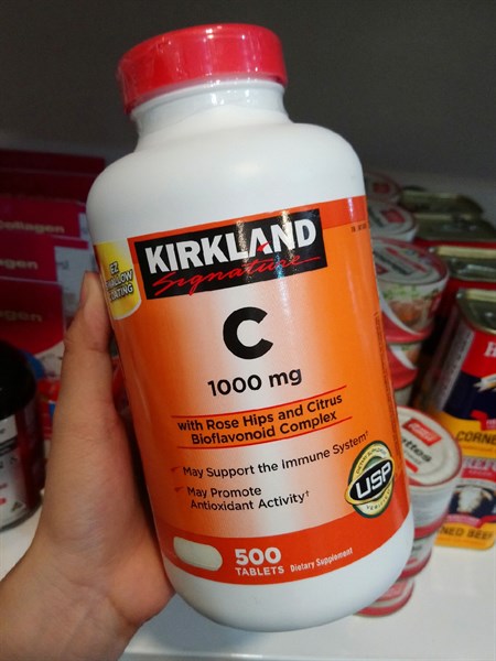 Vitamin C 1000mg Kirkland hộp 500 viên của Mỹ