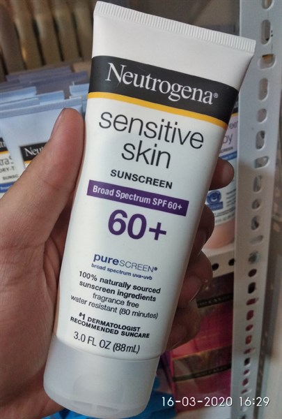 Kem chống nắng Neutrogena sensitive skin 60+