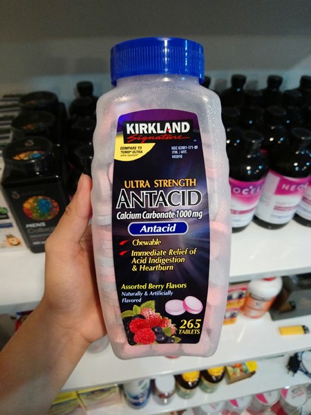 Viên nhai hỗ trợ dạ dày Kirkland Ultra Strength Antacid 265 viên