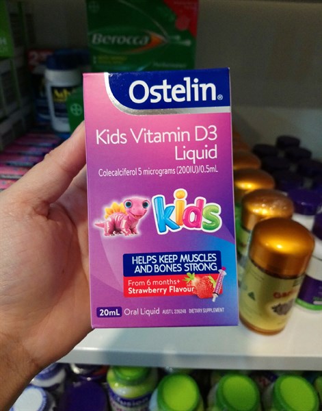 Ostelin Kids Vitamin D3 LiquiD – Vitamin D3 dành cho trẻ