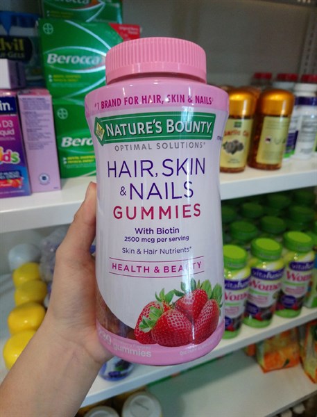 Gummy hair skin and nails hồng