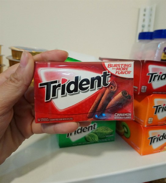 Kẹo singum không đường Trident vị quế – phong 14 miếng