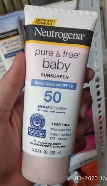 Kem chống nắng Neutrogena Pure & Free baby 50