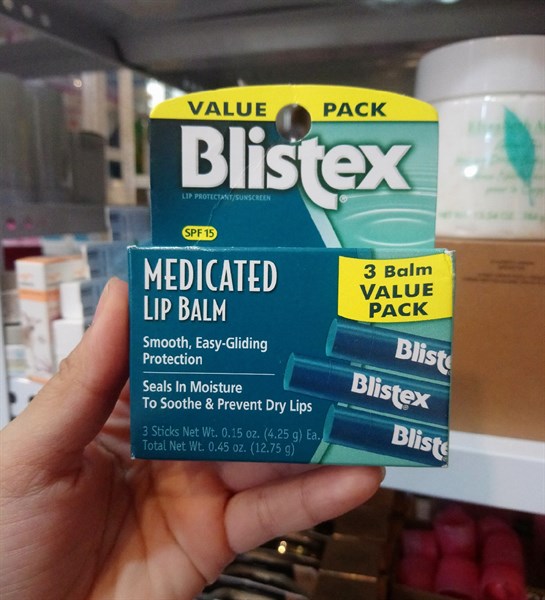 Dưỡng môi Blistex Medicated Lip Balm SPF 15, 0.15 Ounce