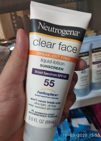 Kem chống nắng Neutrogena Clear Face 55