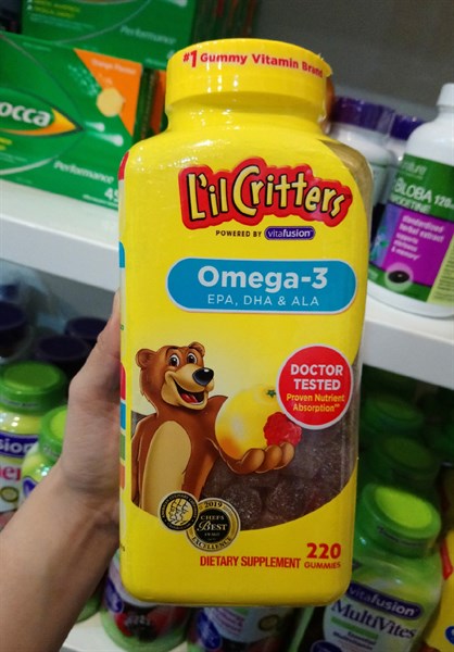 Kẹo dẻo gấu OMEGA-3 DHA VITAFUSION 220VIÊN -