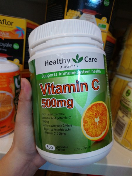 Viên uống bổ sung vitamin C Healthy Care Vitamin C 500mg 500 viên