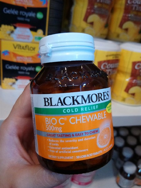 Viên bổ sung Blackmores Cold Relief Vitamin C 500mg Úc