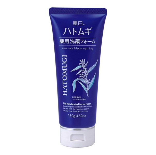 Sữa rửa mặt Ý Dĩ Hatomugi ngừa mụn 130gr #xanh