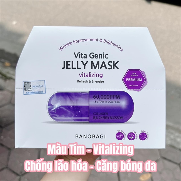 (VAT) Mặt Nạ Vita Genic Banobagi Jelly Mask (hộp 10m) tím