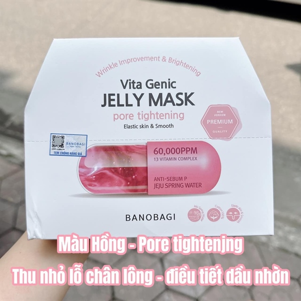 (VAT) LẺ MIẾNG Mặt Nạ Vita Genic Banobagi Jelly Mask (hộp 10m) hồng