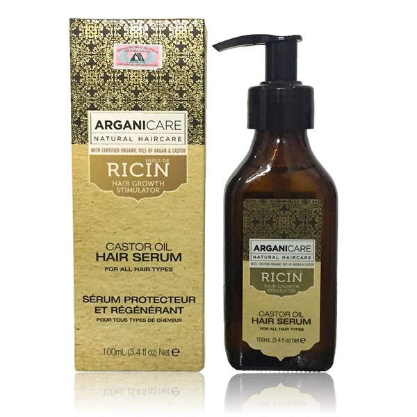 Tinh dầu Arganicare Castor Serum cho tóc khô hư tổn 100ml