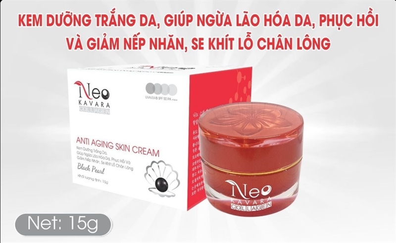 Kem Neo Kavara Collagen dưỡng trắng da, ngừa lão hóa, phục hồi, giảm nếp nhăn, se khít lỗ chân lông