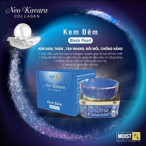 Kem Neo Kavara Collagen (đêm) nám, thâm, tàn nhang, đồi mồi, chống nắng 45g