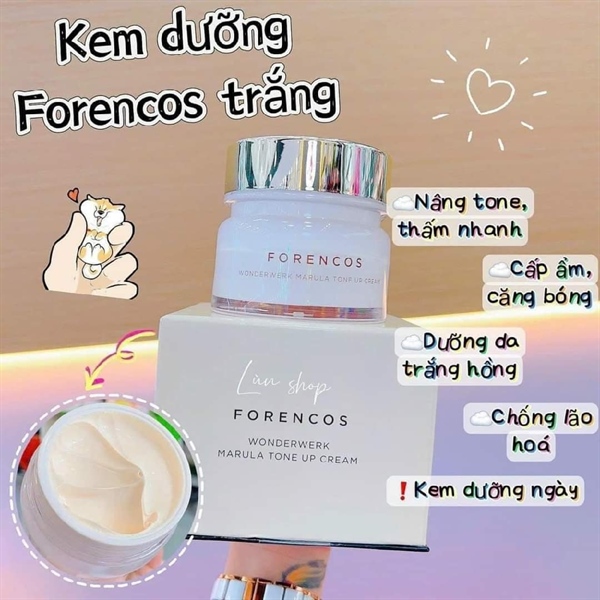 Kem dưỡng Forencos Wonderwerk Marula Tone Up Cream dưỡng trắng da, nâng tone