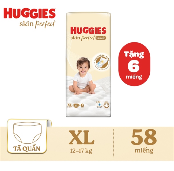 TÃ QUẦN HUGGIES SKIN PERFECT XL52+6