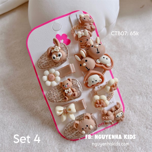 CTB07 Set cột tóc hoạt hình