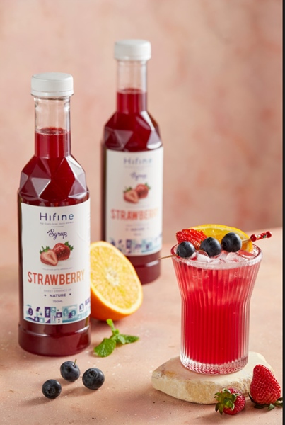 A - Siro Hifine Vị Dâu Tây 750ml - Thùng 12 chai