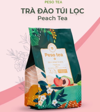 A - Trà Đào túi lọc peso 30 tép/túi (tép 10gr)