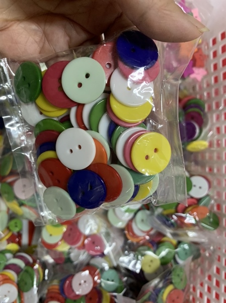 Túi cúc nhiều màu làm thủ công ( size to)