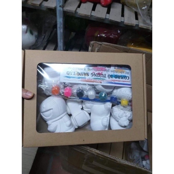 Set tô tượng 8c kèm màu và cọ