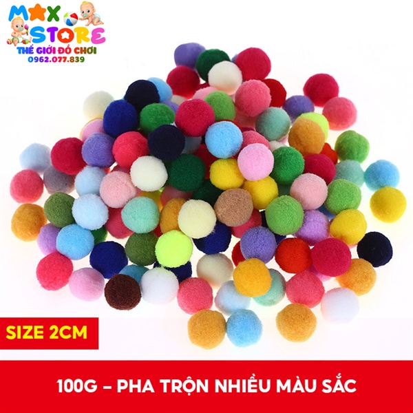 Pompom túi 100gr size 2cm