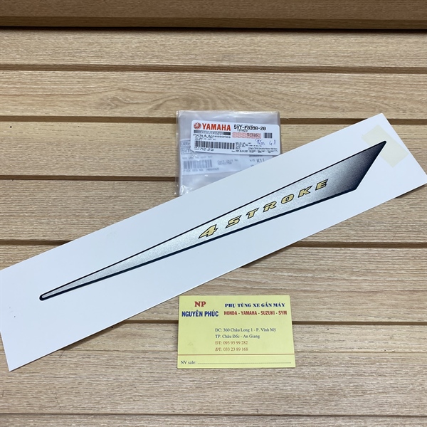 Tem bửng ngoài Ju V Nhớt trên Trái ( chử 4 Stroke )( xe xanh nhớt 04 )