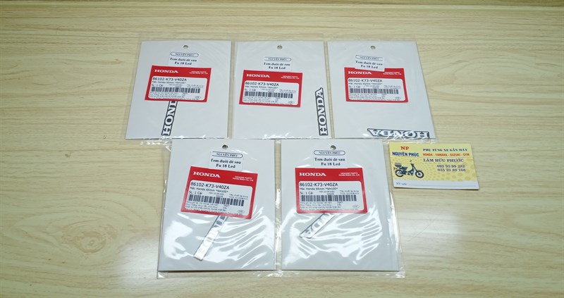 Tem đuôi dè sau Fu 18 Led chử Honda 65mm