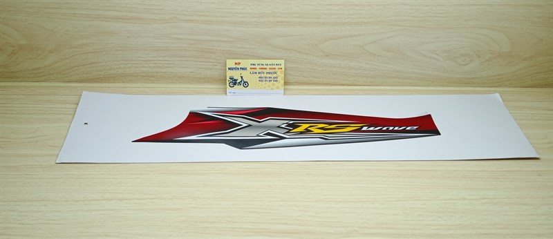 Tem sườn sau trên RSX 110 Đỏ 11 Trái