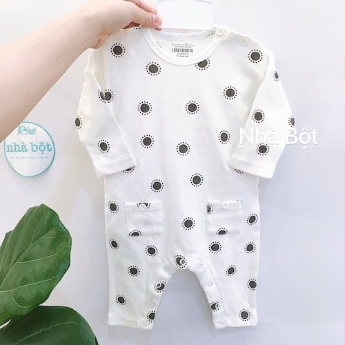 Sleep Suit Seed 180521 trắng mặt trời đen