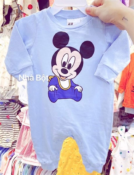 SLEEP SUIT H&M Chuột Mickey xanh