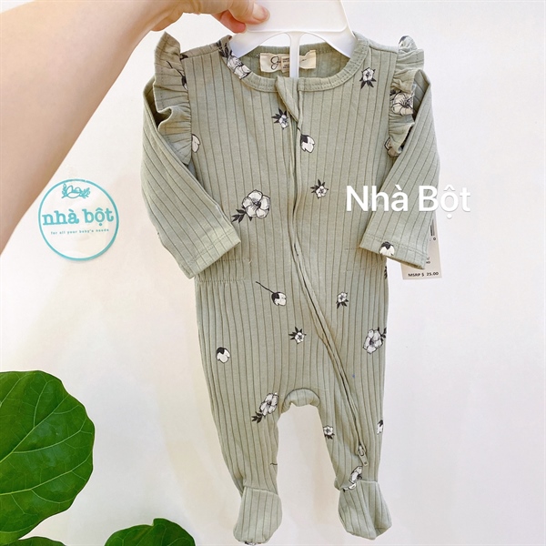 Sleepsuit Nhiều hãng 021221 xanh hoa lá