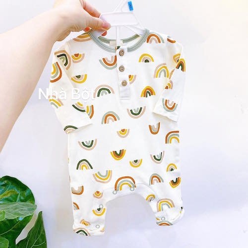 Sleep Suit Nhiều Hãng 010421 trắng cầu vòng