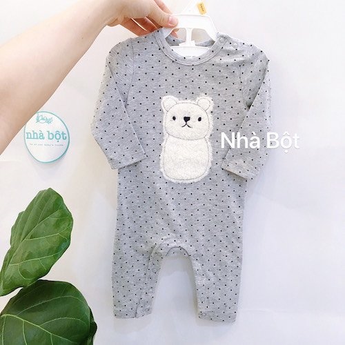Sleep Suit Seed 180521 xám sao đen gấu