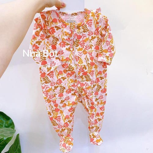 Sleep Suit Nhiều Hãng 010421 hồng hoa 03