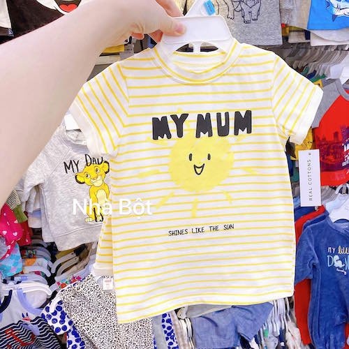 Đồ Bộ bé trai Real Cottons vàng sọc My Mum