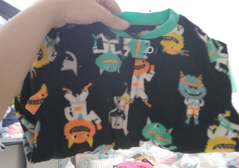 Sleep Suit Nỉ Carter 1908 đen hình