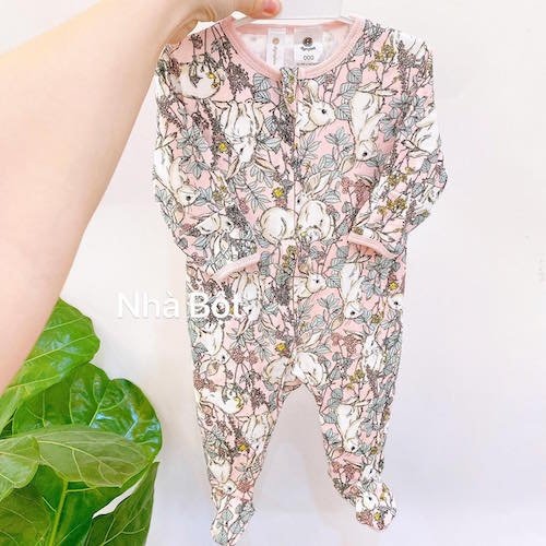 Sleep Suit Nhiều Hãng 010421 hồng nhiều hoa 01