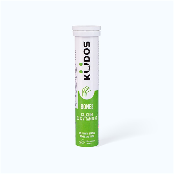Bổ sung Calcium D3 K2 hỗ trợ chắc khỏe xương KUDOS Bone (Tuýp 20 viên)