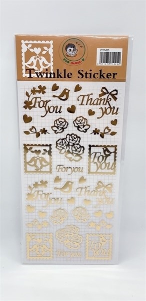 STICKER KIM LOẠI VÀNG 12K