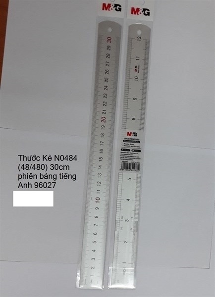 THƯỚC KẺ N0484 30CM PHIÊN BẢNG TIẾNG ANH 96027 MG