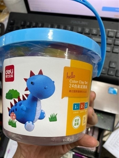 ĐẤT NẶN 24 MÀU + 3 KHUÔN MÀU 7031 XANH DELI