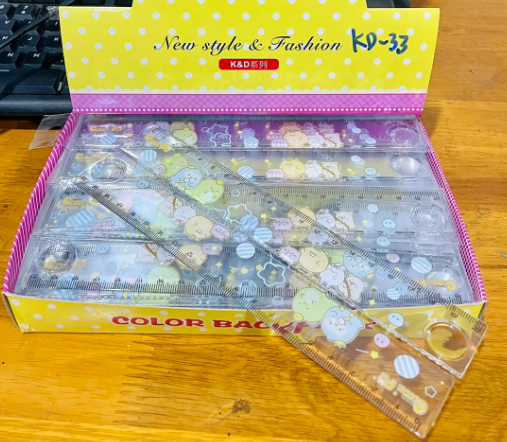 Thước kẻ 20cm có kính lúp KD33 lốc 60c